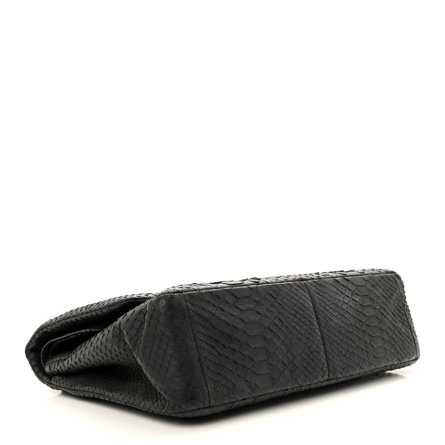Chanel Snakeskin Jumbo Double Flap So Black 4 of 22