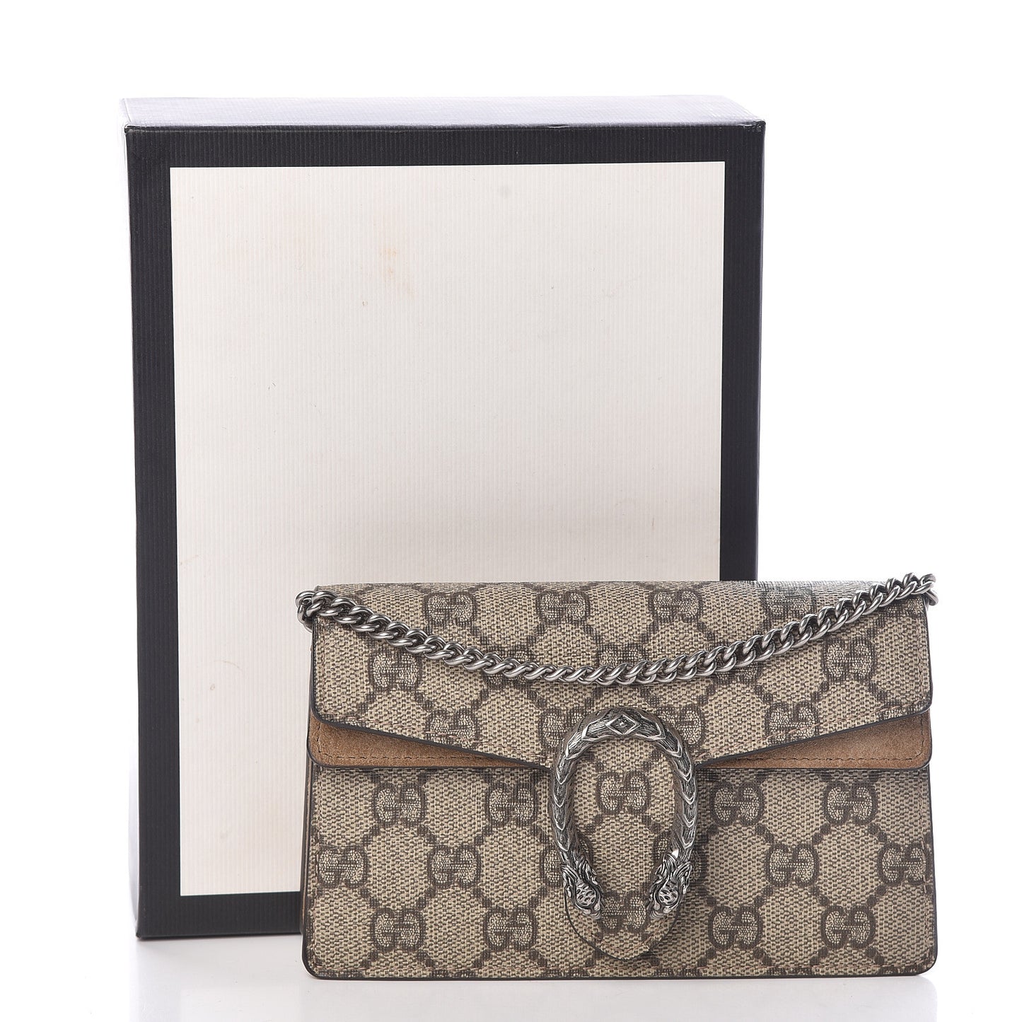 GG Supreme Monogram Super Mini Dionysus Shoulder Bag Taupe