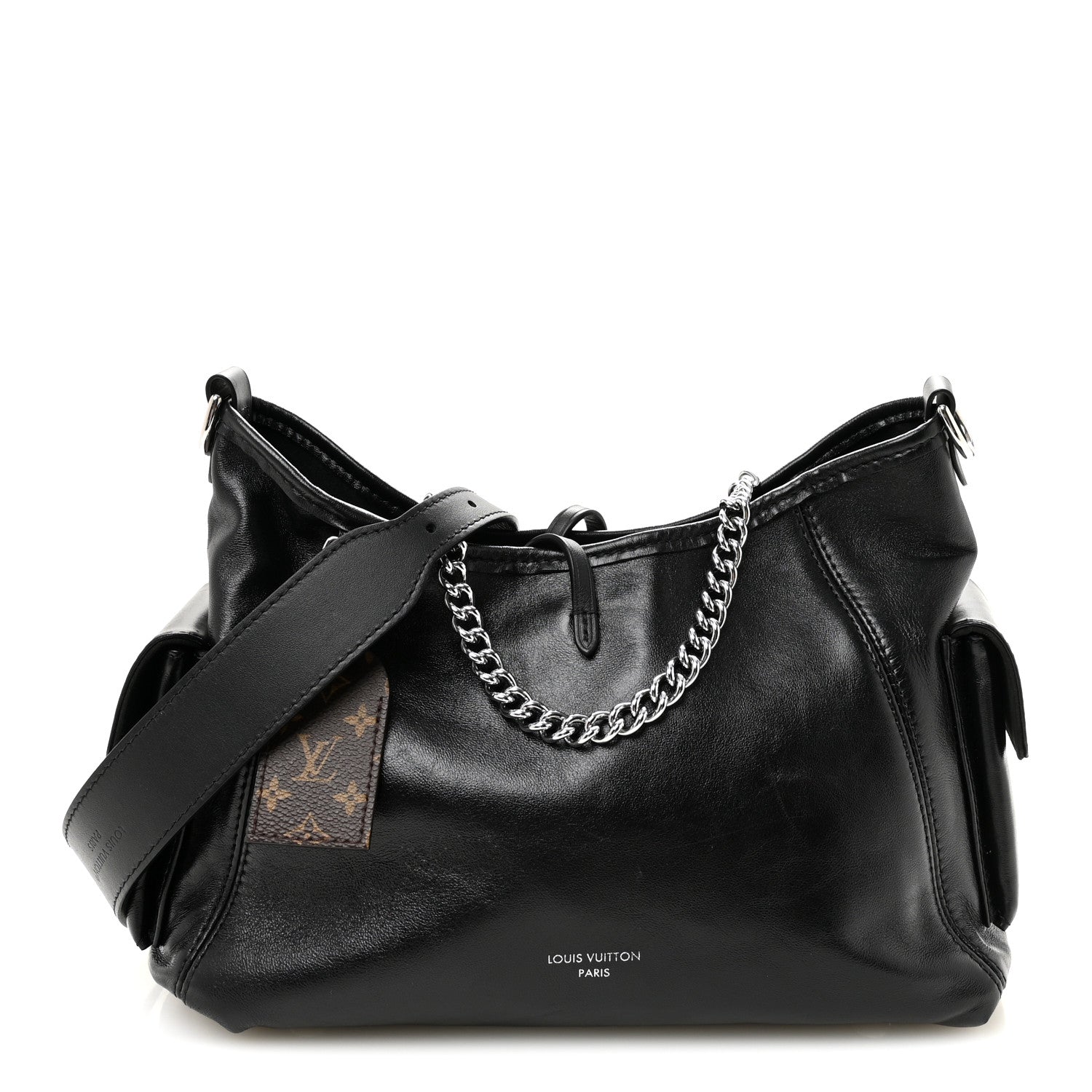 Louis Vuitton Lambskin CarryAll Cargo Vibe PM Black 1 of 10