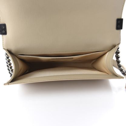 Chanel Patent Calfskin Enamel Quilted Medium Boy Flap Beige 5 of 11