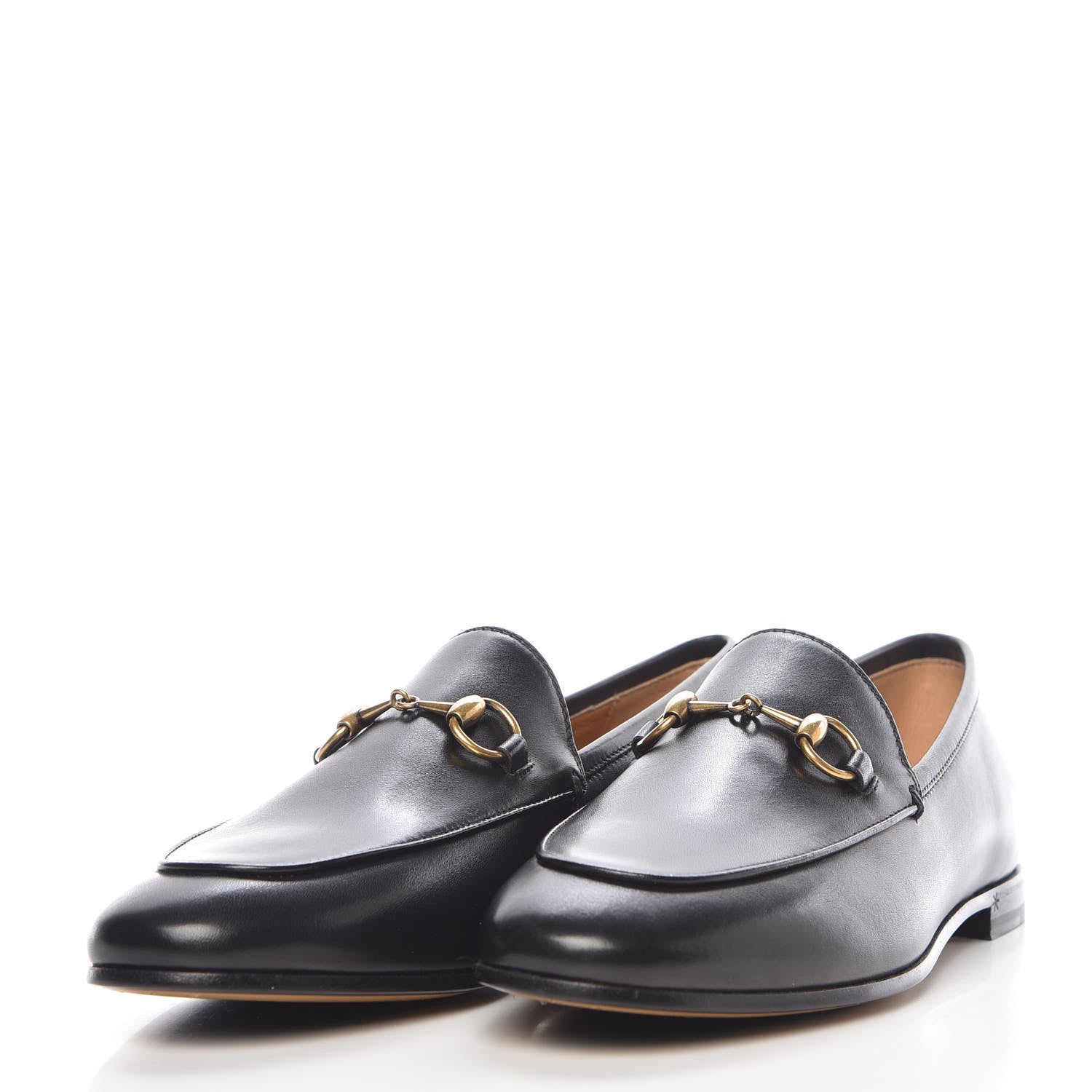 Gucci Calfskin Womens Jordaan Loafers 37 Black 3 of 8