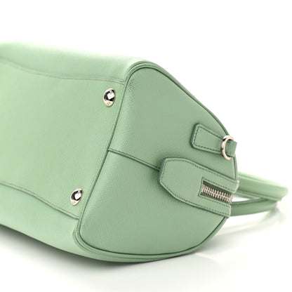 Prada Saffiano Lux Top Handle Crossbody Bag Acquamarina 8 of 9