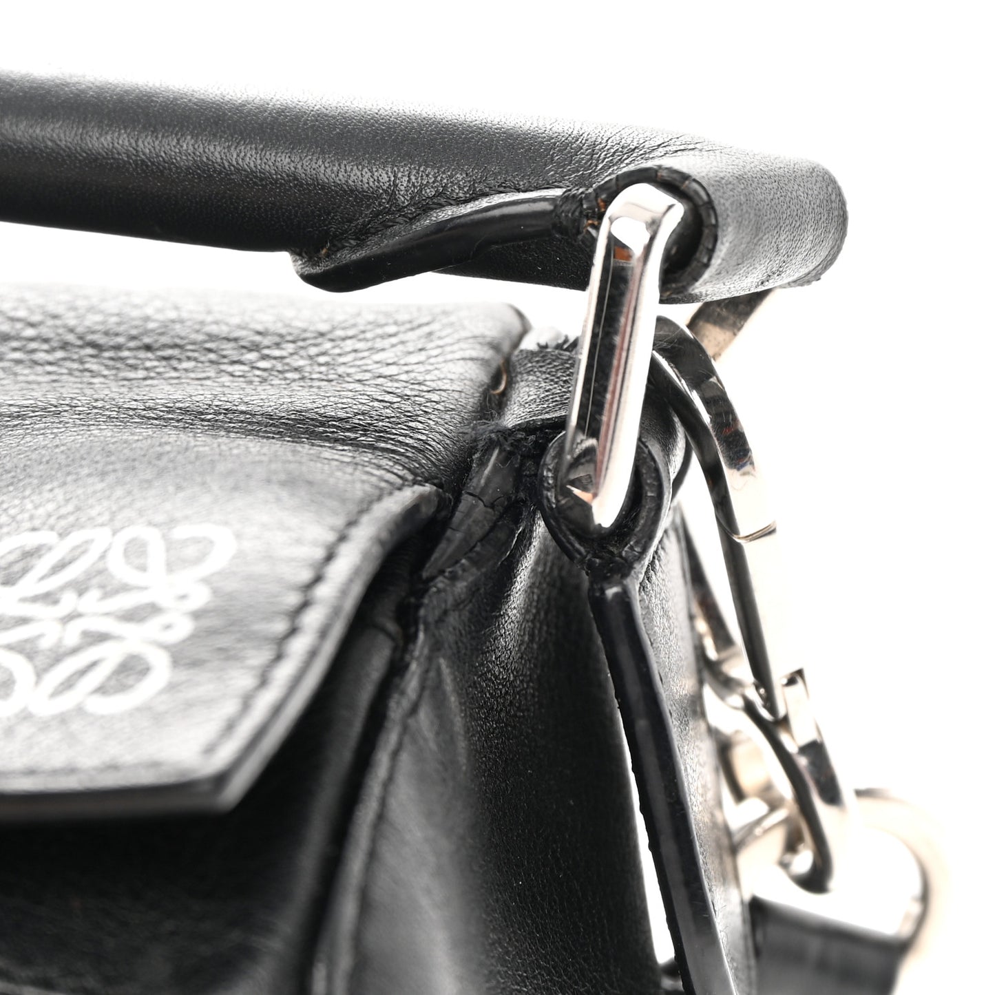 Calfskin Small Puzzle Bag Black