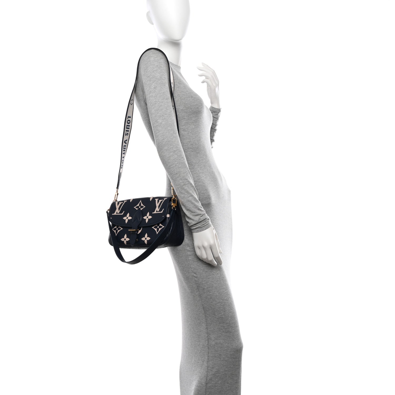 Louis Vuitton Empreinte Monogram Giant Diane Navy Creme 2 of 9