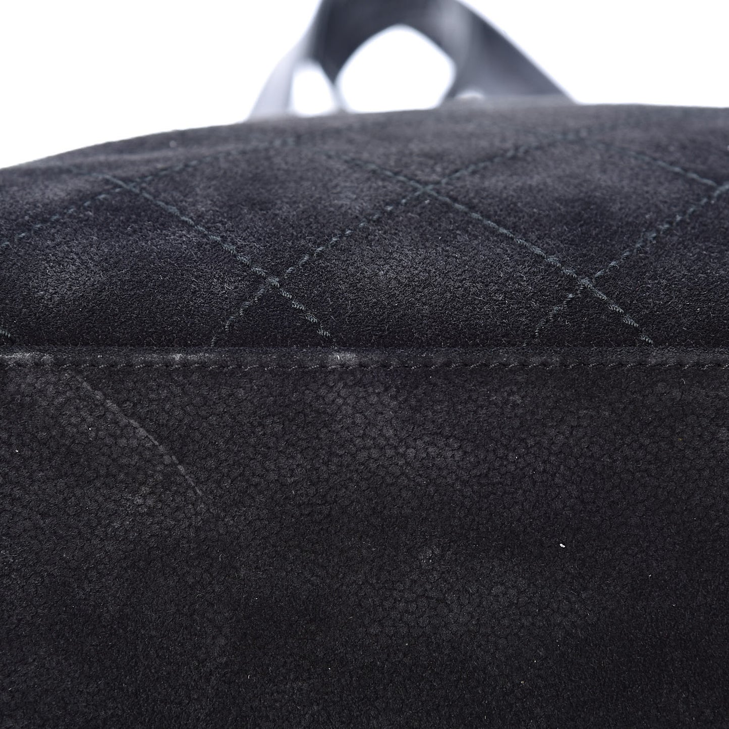 Iridescent Caviar Quilted Tote Black