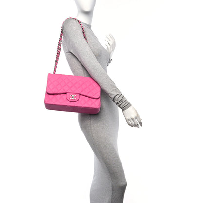 Chanel Iridescent Caviar Quilted Jumbo Double Flap Pink 2 of 14