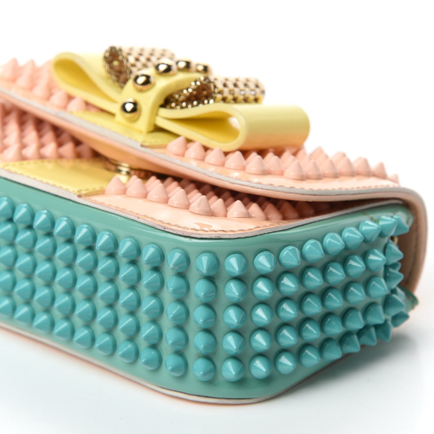 Patent Spiked Sweety Charity Crossbody Bag Multicolor