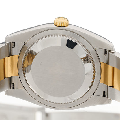 Rolex Stainless Steel 18K Yellow Gold Diamond 36mm Oyster Perpetual Datejust Watch Champagne 116233 4 of 5