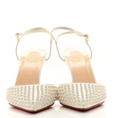 Christian Louboutin Kid Baila Spike 85 Pumps 40 White 2 of 12