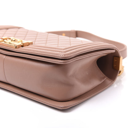 Chanel Lambskin Quilted Medium Boy Flap Beige 6 of 9