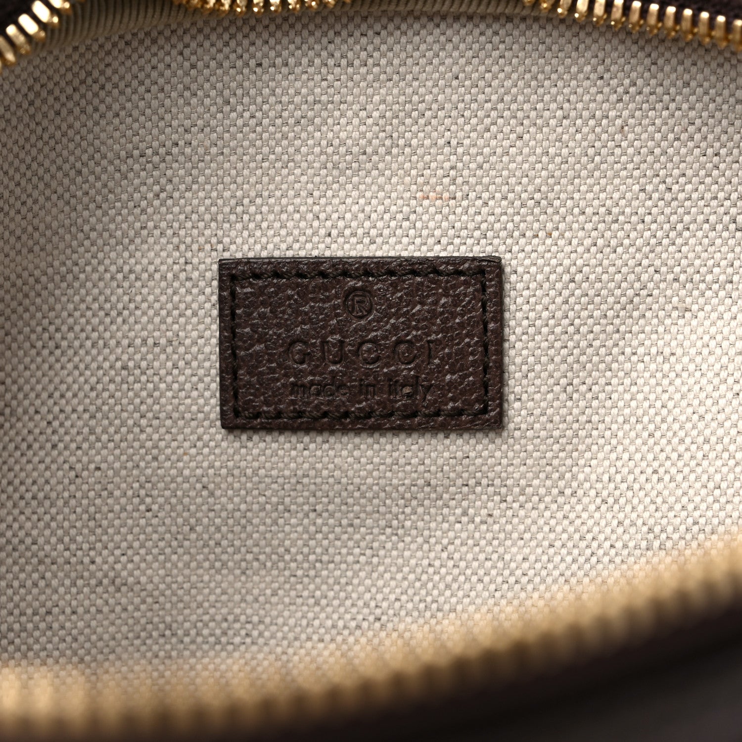 Gucci Monogram Jumbo GG Textured Dollar Calfskin Web Belt Bag Camel Ebony New Acero 6 of 8