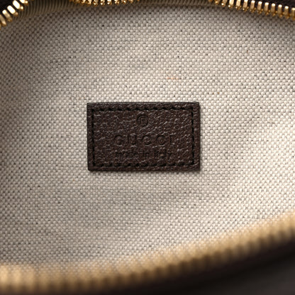 Gucci Monogram Jumbo GG Textured Dollar Calfskin Web Belt Bag Camel Ebony New Acero 6 of 8