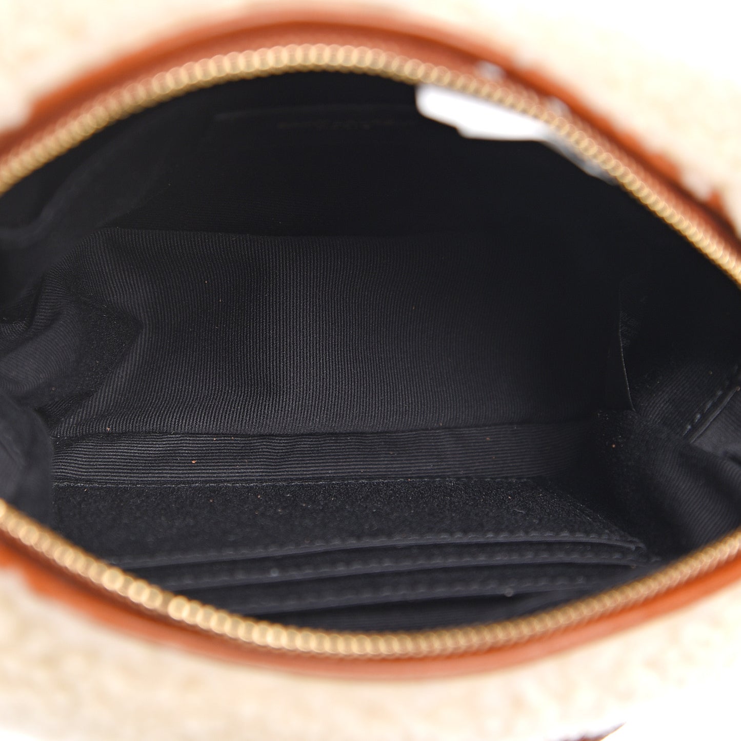 Shearling Monogram Lou Belt Bag Beige