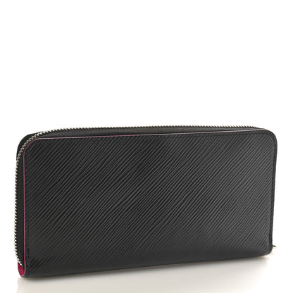 Louis Vuitton Epi Zippy Wallet Black Hot Pink 3 of 8