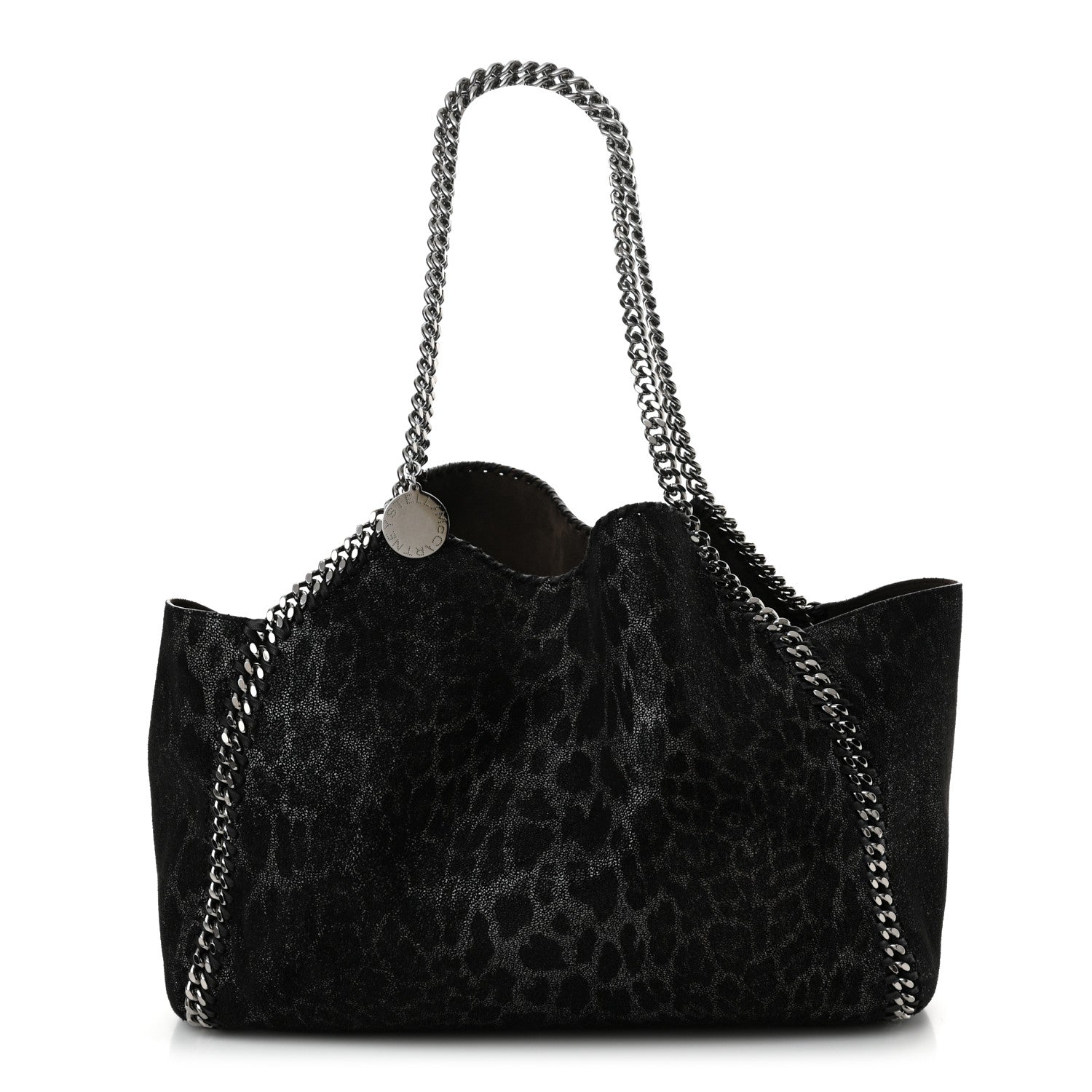 Stella McCartney Leopard Shaggy Deer Falabella Reversible Tote Grey 1 of 11