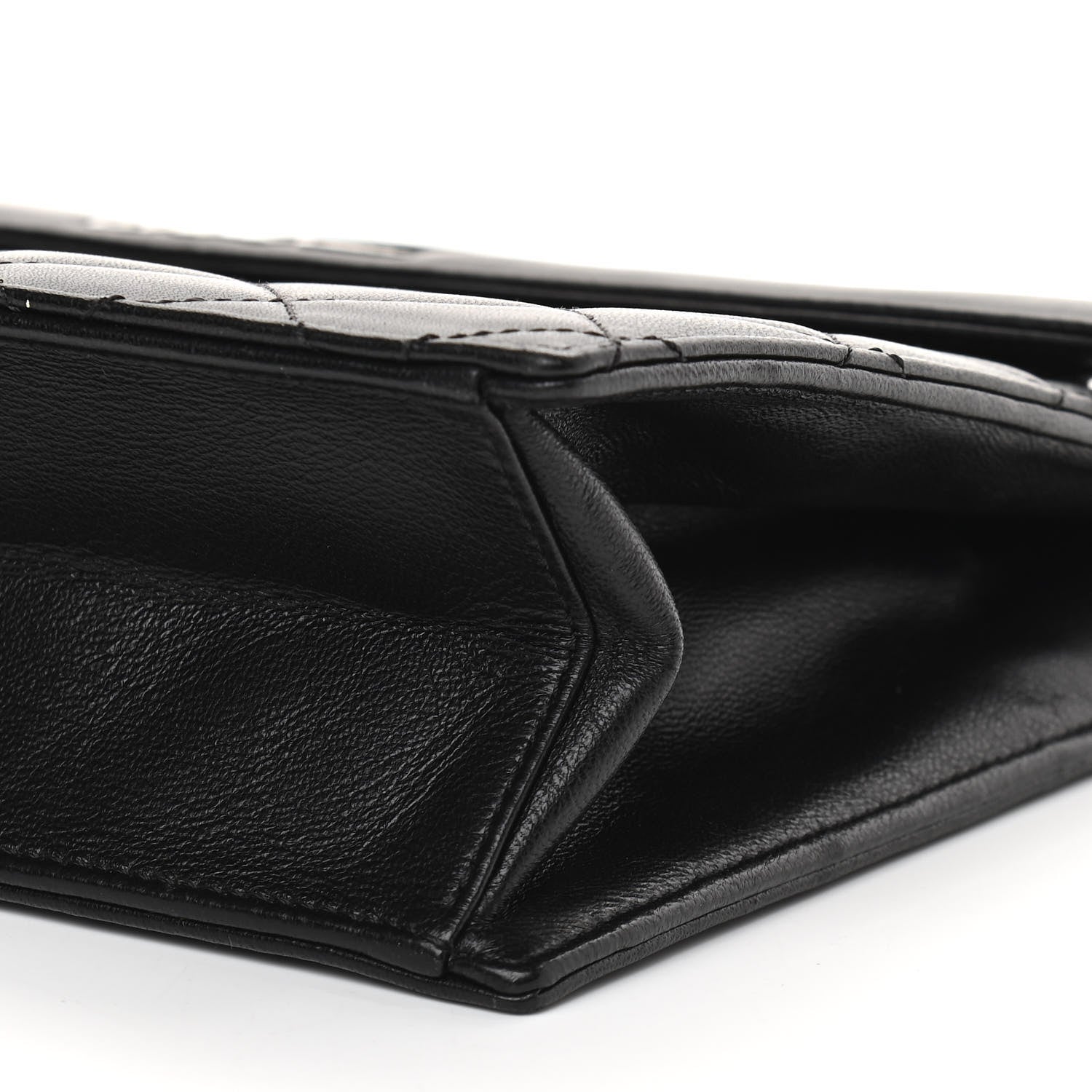 Chanel Lambskin Top Handle Logo Flap Black 9 of 9