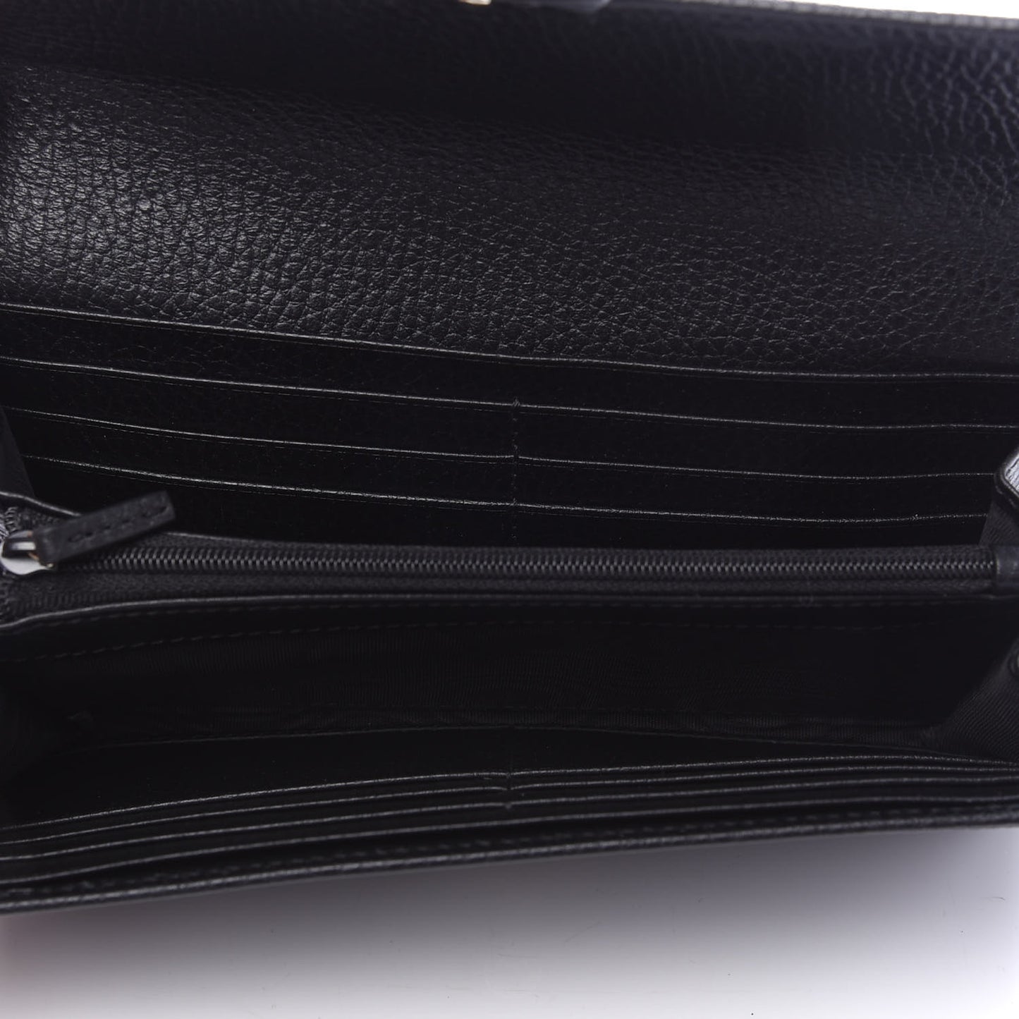 Dollar Calfskin Interlocking G Continental Wallet Black