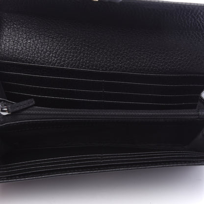 Gucci Dollar Calfskin Interlocking G Continental Wallet Black 5 of 7
