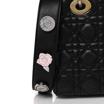 Christian Dior Lambskin Cannage Small Lucky Badges My Lady Dior Black 9 of 17