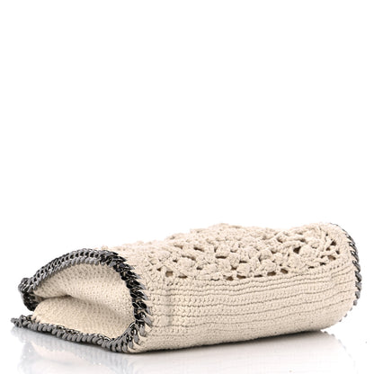Stella McCartney Cotton Crochet Falabella Ajouree Tote Bag White 4 of 9