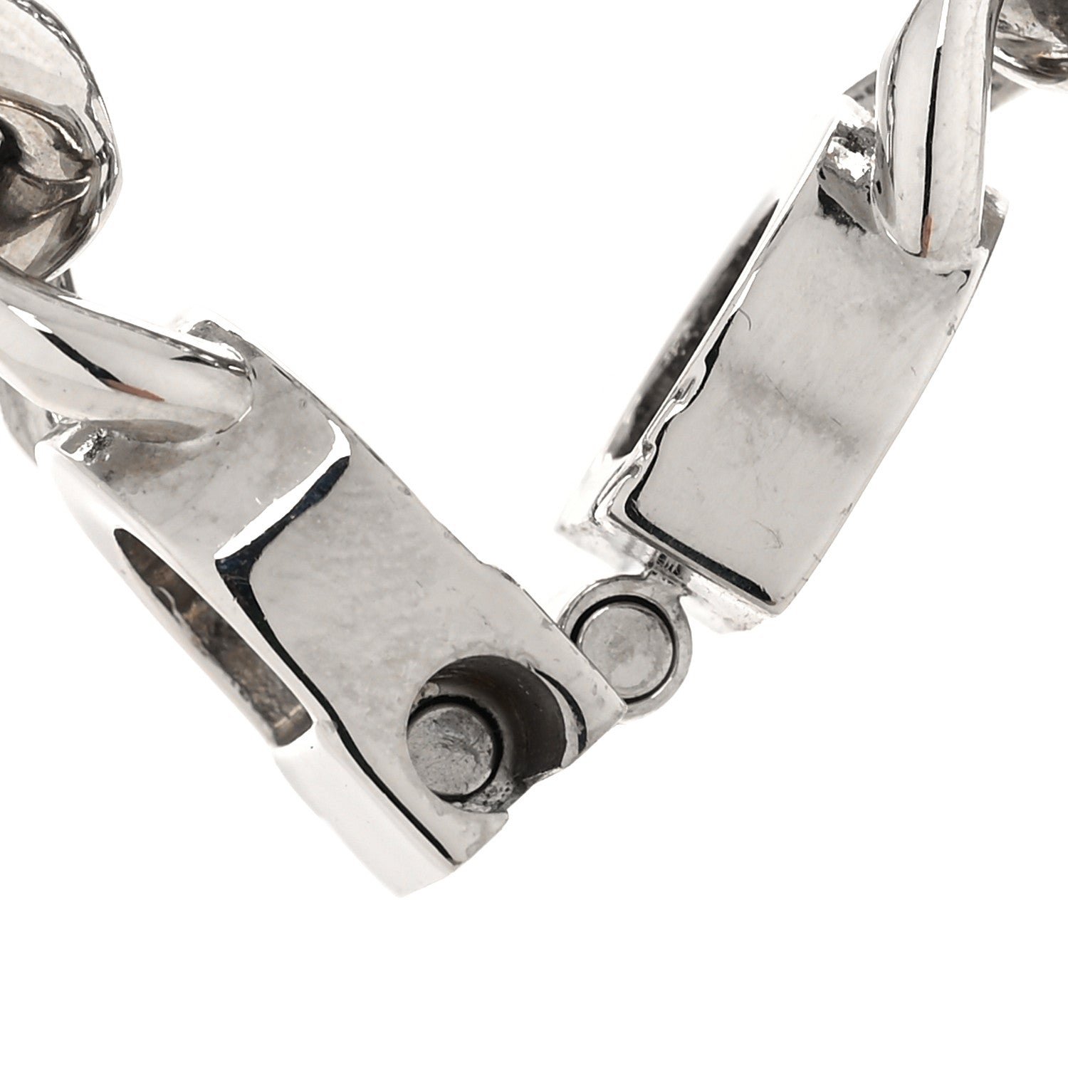 Christian Dior Brass CD Icon Chain Link Necklace Silver 4 of 5