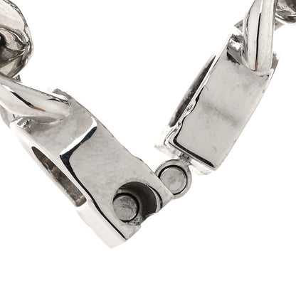 Christian Dior Brass CD Icon Chain Link Necklace Silver 4 of 5