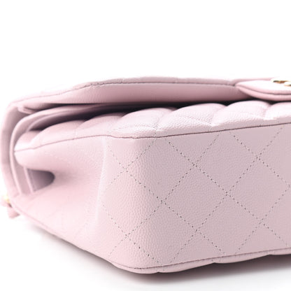 Chanel Caviar Quilted Medium Double Flap Light Pink 7 of 8