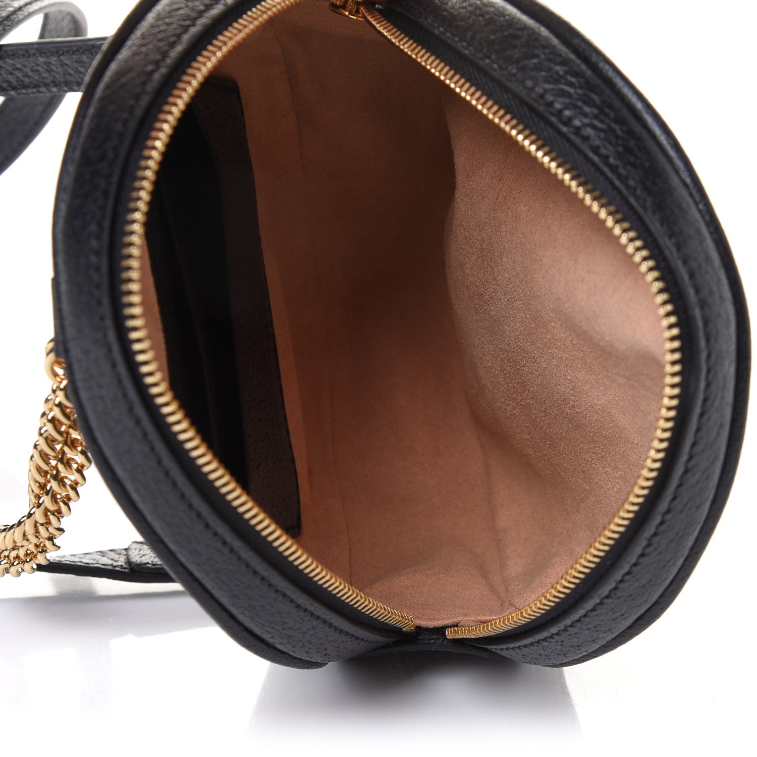 Gucci Grained Calfskin Web Mini Ophidia Round Backpack Black 4 of 10