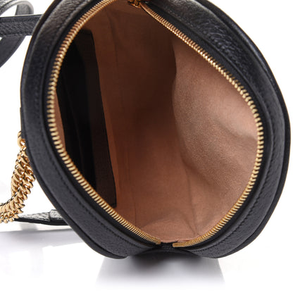 Gucci Grained Calfskin Web Mini Ophidia Round Backpack Black 4 of 10