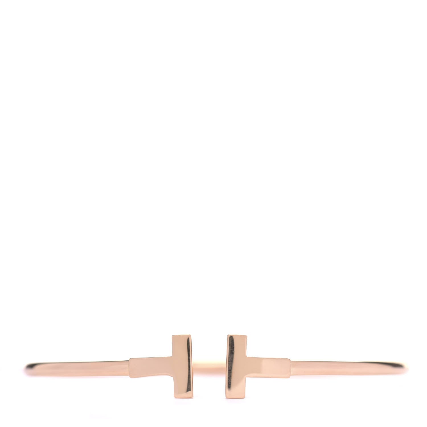 Tiffany 18K Rose Gold T Wire Bracelet 1 of 6