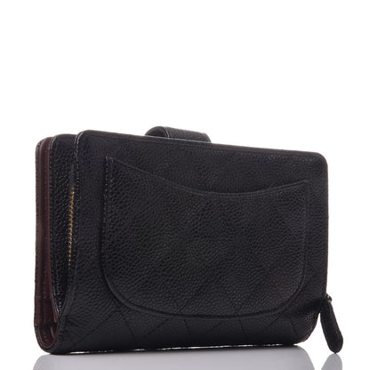 Chanel Caviar Quilted Zipped Pocket Wallet Black 3 of 9