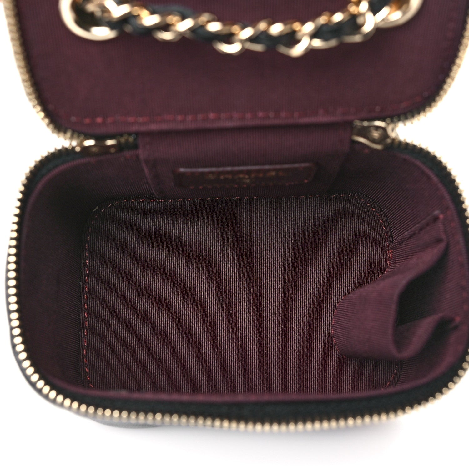 Chanel Lambskin Quilted Mini Vanity Case With Chain Black 5 of 11