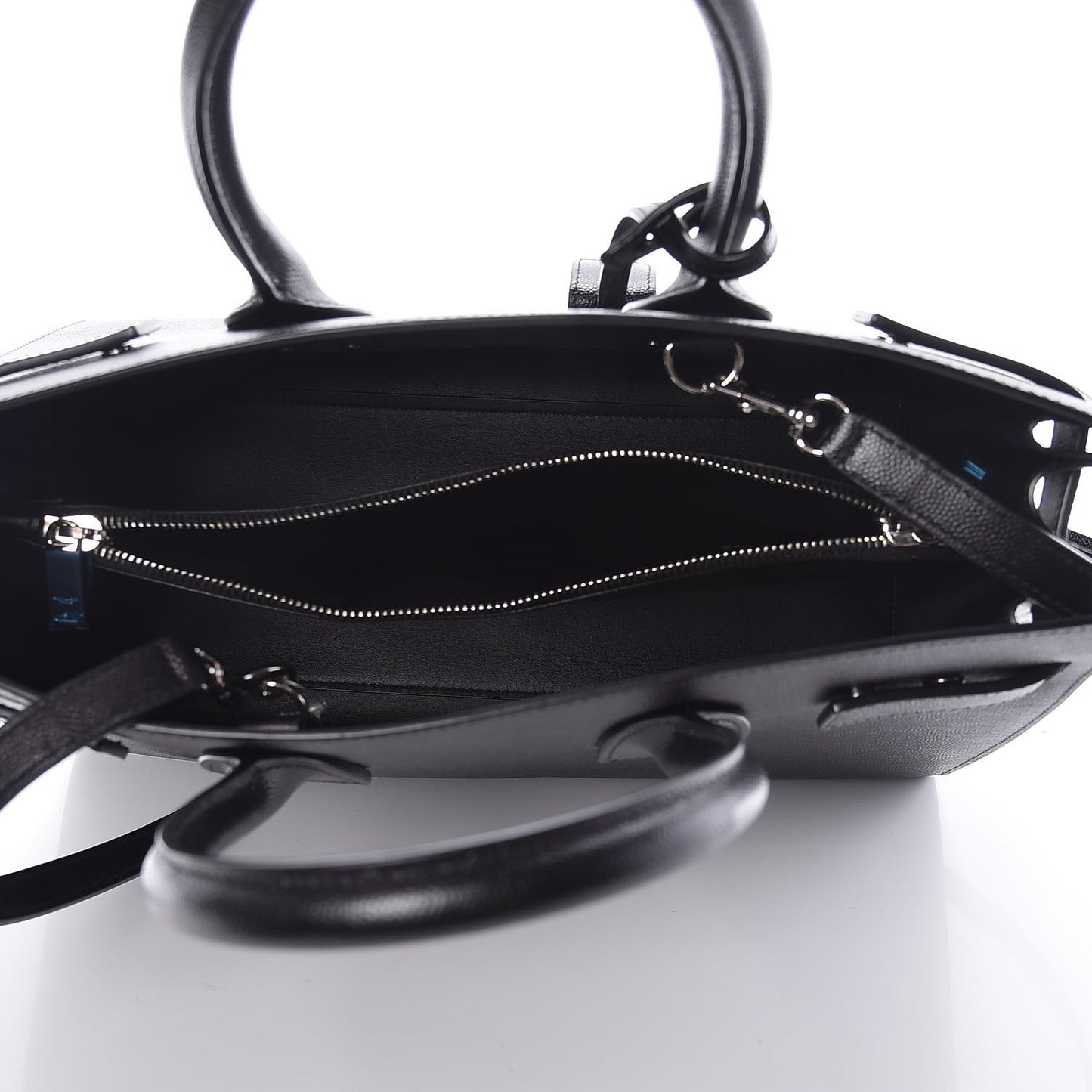 Grained Calfskin Small Sac De Jour Black