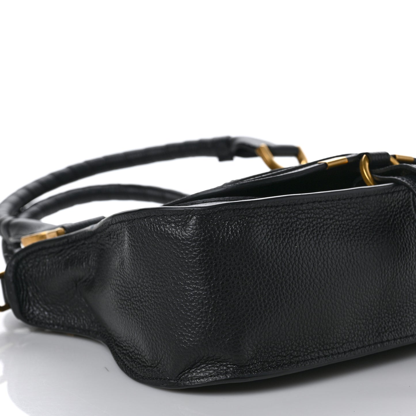 Calfskin Small Marcie Satchel Black