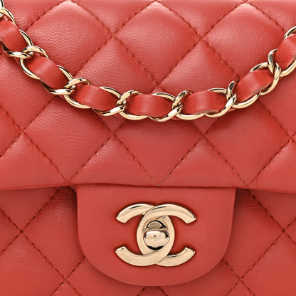 Chanel Lambskin Quilted Mini Rectangular Flap Brown 8 of 11