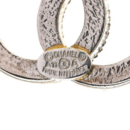 Chanel Crystal CC Earrings Silver 4 of 4