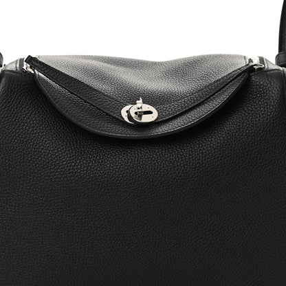 Hermes Taurillon Clemence Lindy 30 Black 9 of 11