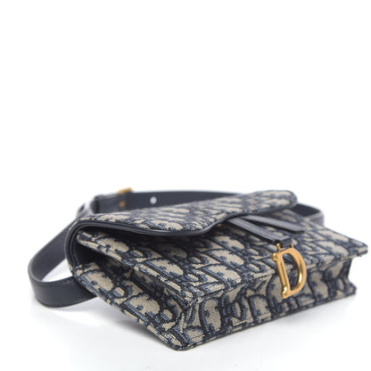 Christian Dior Oblique Saddle Belt Bag Blue 4 of 10