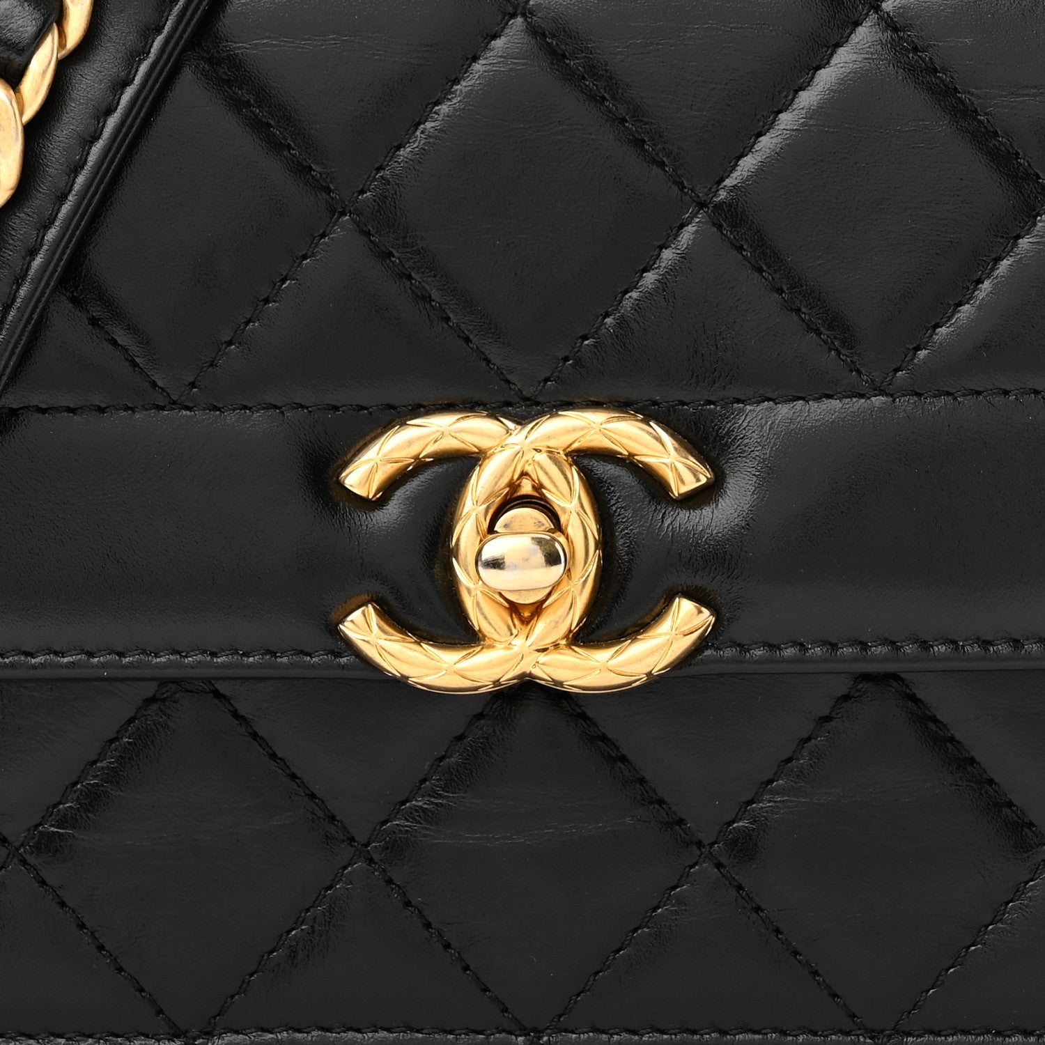 Chanel Calfskin Quilted Mini Coco Ring Flap Black 8 of 10