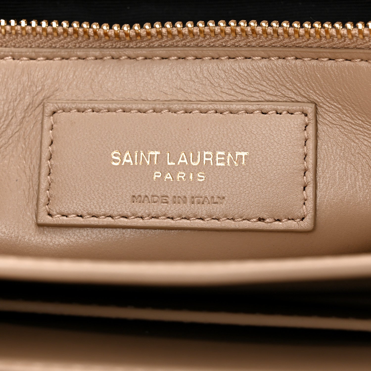 Saint Laurent Smooth Calfskin Le Maillon Satchel Dark Beige 7 of 13