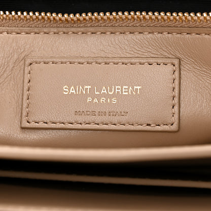 Saint Laurent Smooth Calfskin Le Maillon Satchel Dark Beige 7 of 13