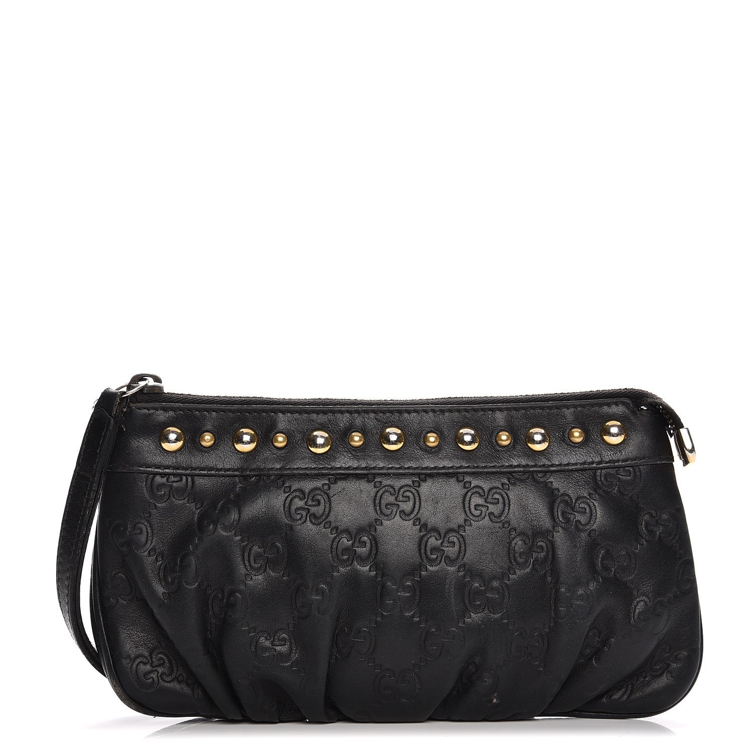 Gucci Guccissima Babouska Wristlet Black 1 of 15