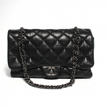 Chanel Lambskin Quilted 3 Large Flap Black 1 of 10
