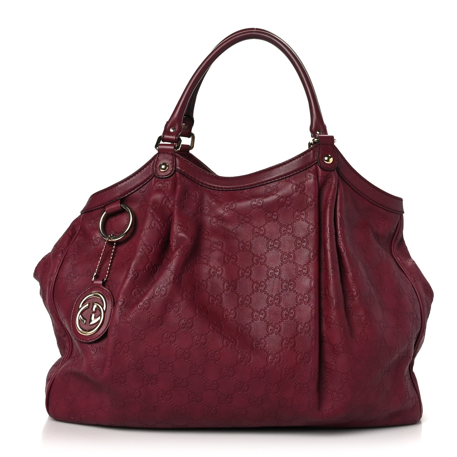 Gucci Guccissima Large Sukey Tote Red 1 of 9