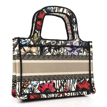Christian Dior Canvas Embroidered Mille Fleurs Mini Book Tote Multicolor 3 of 11