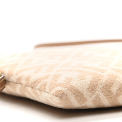 Fendi Wool Vitello King FF 1974 Diagonal Clutch Shoulder Bag Beige Cammello Sand 7 of 8