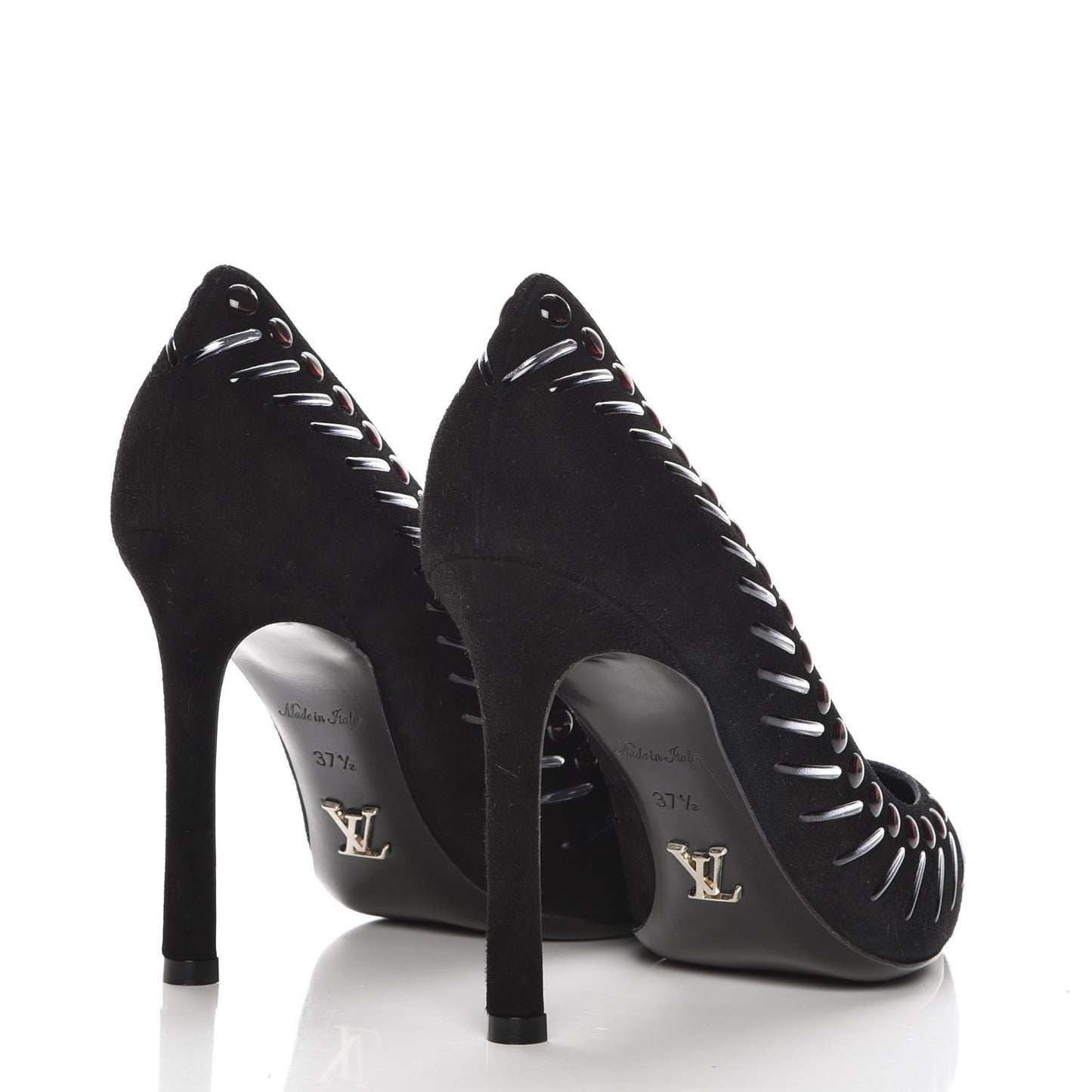 Suede Spikes Pumps 37.5 Black