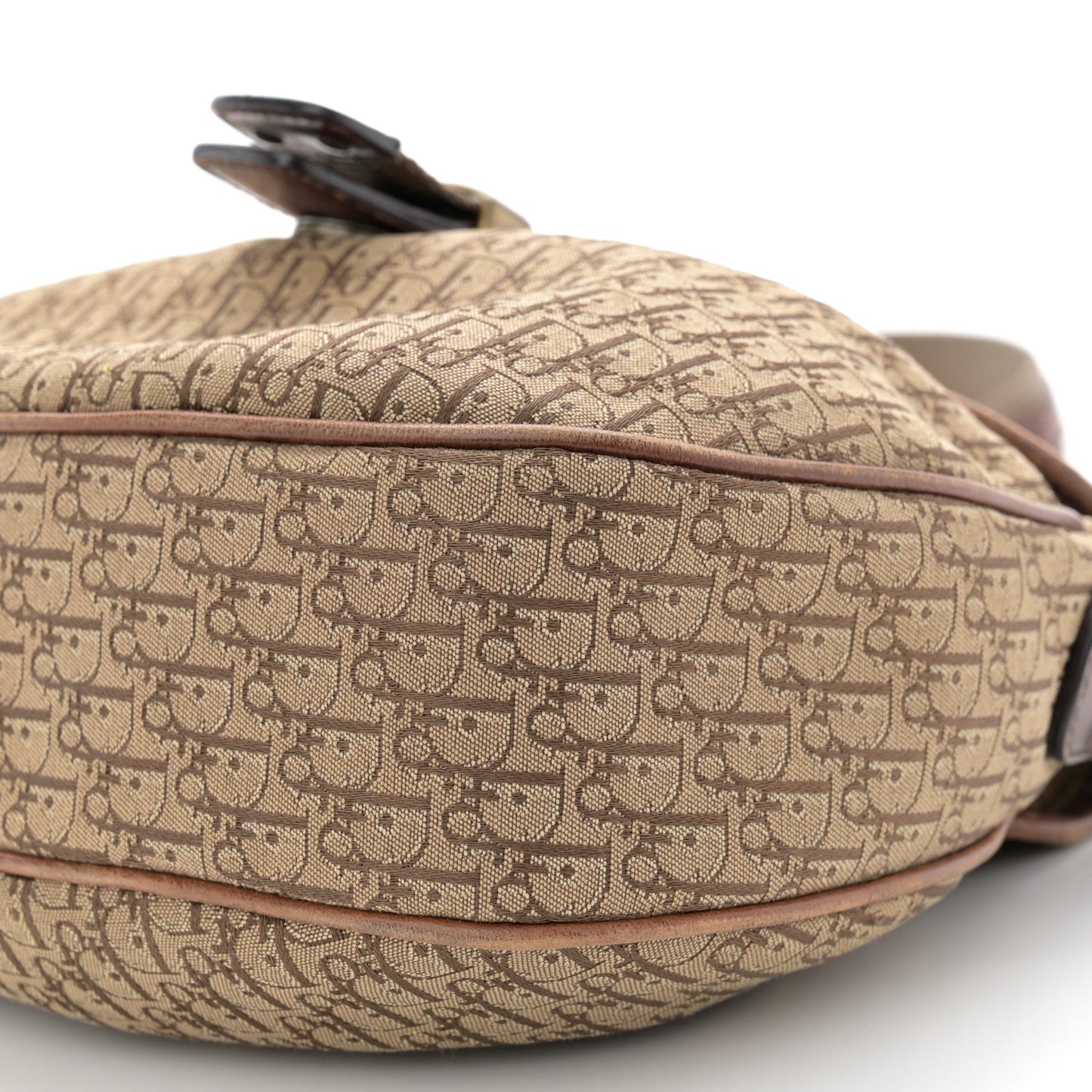 Calfskin Monogram Buckle Messenger Beige