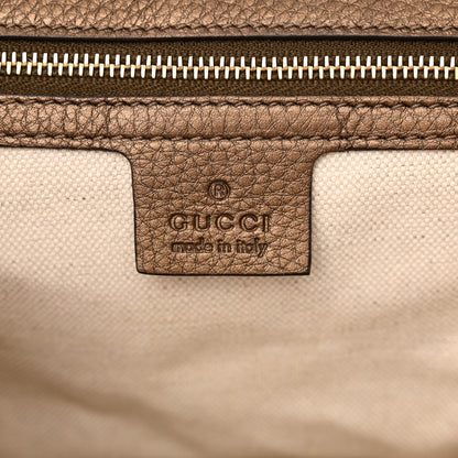 Gucci Metallic Calfskin Medium New Bamboo Top Handle Bag Bronze 7 of 17