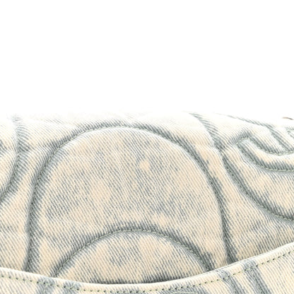Chanel Denim Embossed CC Logo Print Jumbo Single Flap Blue 11 of 13